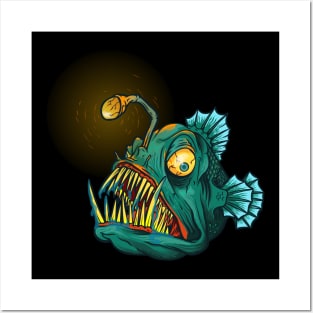 Monster Fish Illustration Posters and Art